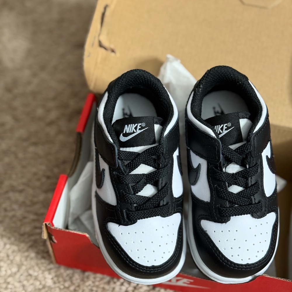 Nike Kids Black and White dunks